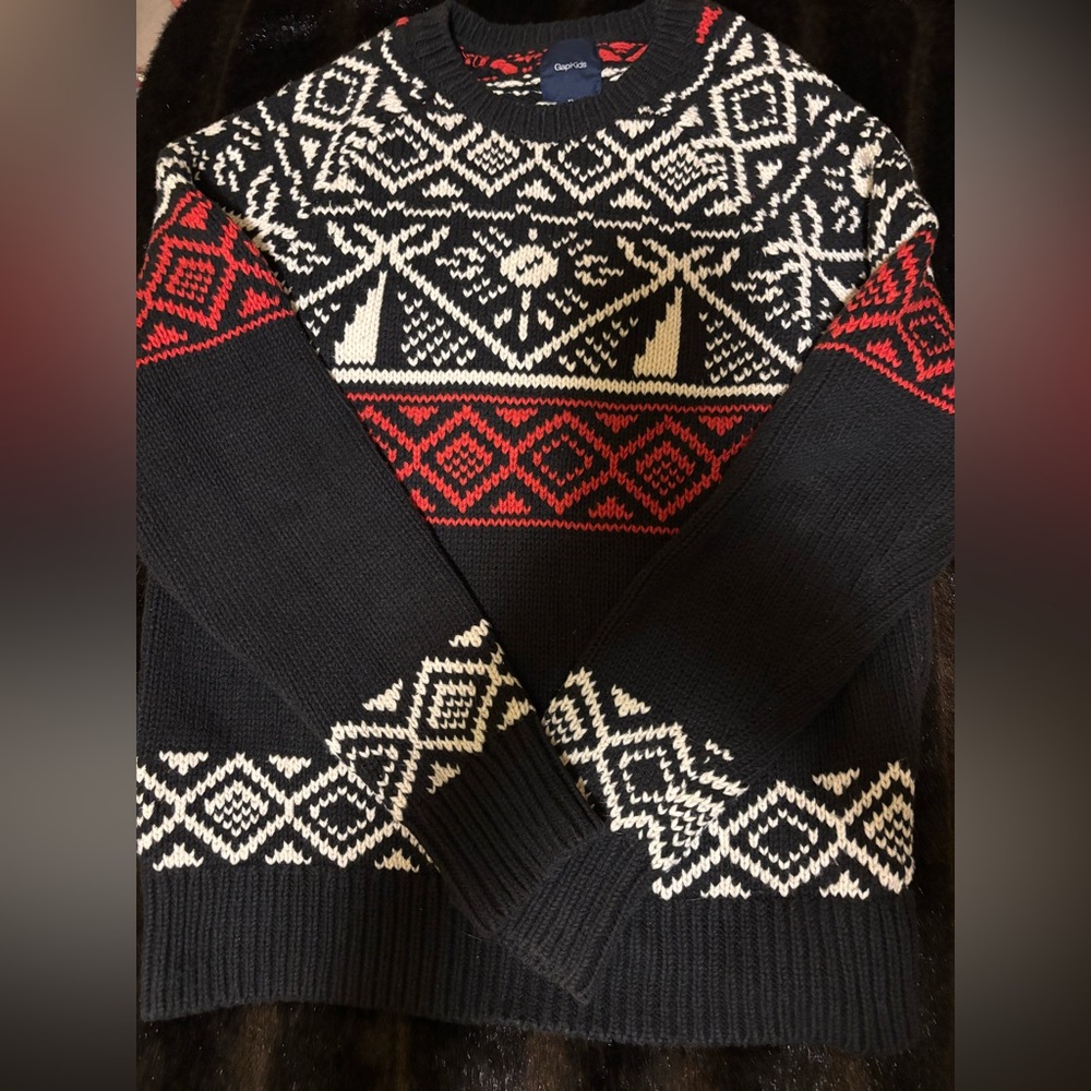 Gap Kids Fair Isle thick cotton sweater 12